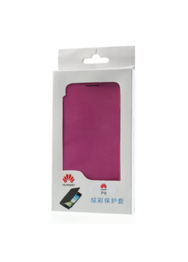 Cover Flip a Portafoglio Metal Style Huawei Ascend P6 Fucsia