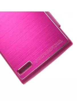 Cover Flip a Portafoglio Metal S-View Huawei Ascend P6 Fucsia