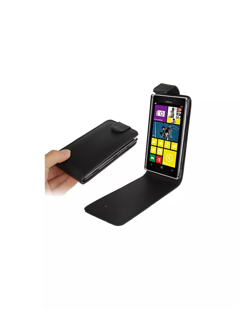 Cover Flip a Portafoglio Nokia Lumia 925 Nero 4250623683920