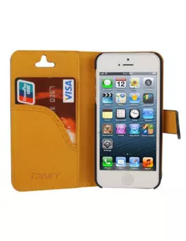 Cover Flip a Portafoglio in Ecopelle Carta Credito per iPhone 5 5S Nero 6922589732346