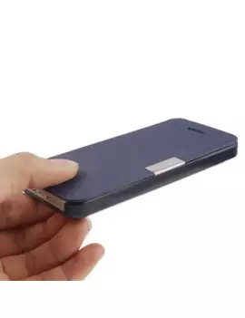 Cover Flip a Portafoglio per iPhone 5 5S Blu