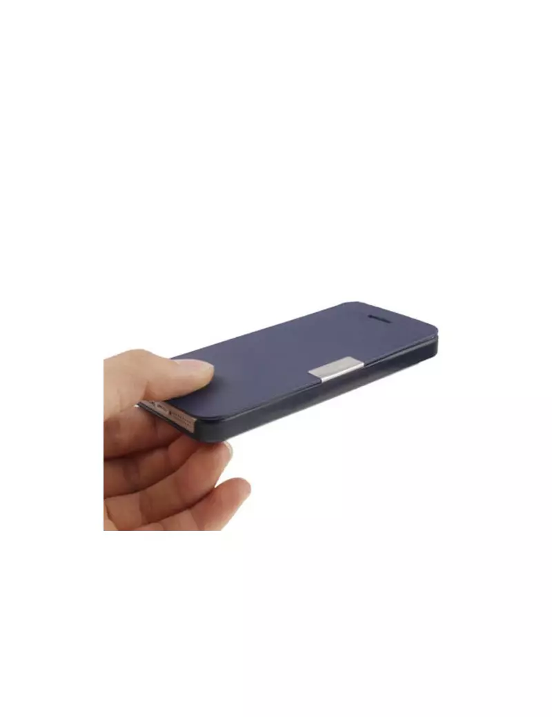Cover Flip a Portafoglio per iPhone 5 5S Blu