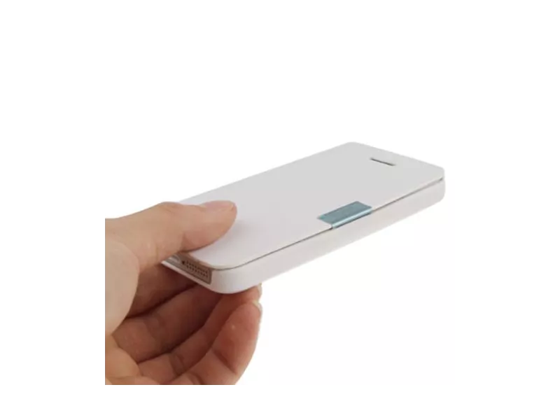 Cover Flip a Portafoglio per iPhone 5 5S Bianco