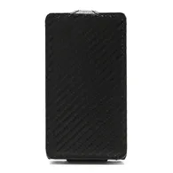 Cover Flip a Portafoglio Verticale Carbon Look per LG Optimus L5 II E460 (Nero)
