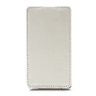 Cover Flip a Portafoglio Verticale Carbon Look per LG Optimus L5 II E460 (Bianco)