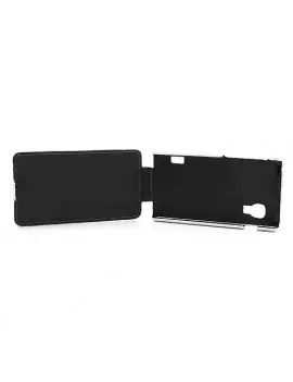 Cover Flip a Portafoglio Verticale Carbon Look LG Optimus L5 II E460 Bianco 4054048867695
