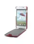 Cover Flip a Portafoglio Verticale Carbon Look LG Optimus L5 II E460 Rosso 4054048867701
