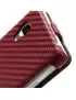 Cover Flip a Portafoglio Verticale Carbon Look LG Optimus L5 II E460 Rosso 4054048867701