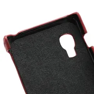 Cover Flip a Portafoglio Verticale Carbon Look per LG Optimus L5 II E460 (Rosso)