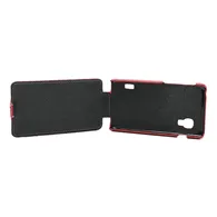Cover Flip a Portafoglio Verticale Carbon Look per LG Optimus L5 II E460 (Rosso)