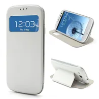 Cover Flip a Portafoglio S-View per Samsung Galaxy S3 i9300 (Bianco)