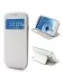 Cover Flip a Portafoglio S-View Samsung Galaxy S3 i9300 Bianco