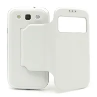 Cover Flip a Portafoglio S-View per Samsung Galaxy S3 i9300 (Bianco)