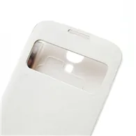 Cover Flip a Portafoglio S-View per Samsung Galaxy S4 i9500 (Bianco)