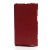 Cover Flip a Portafoglio Verticale Carbon Look per Nokia Lumia 1020 (Rosso)