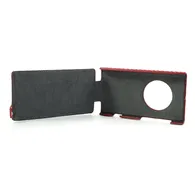 Cover Flip a Portafoglio Verticale Carbon Look per Nokia Lumia 1020 (Rosso)