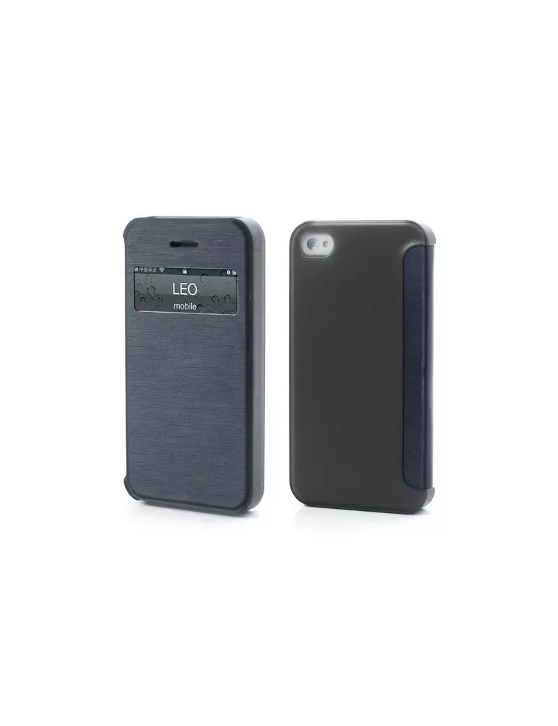 Cover Flip a Portafoglio S-View per iPhone 4 4S Blu