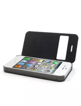 Cover Flip a Portafoglio S-View per iPhone 4 4S Blu