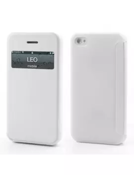 Cover Flip a Portafoglio S-View per iPhone 4 4S Bianco