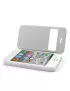 Cover Flip a Portafoglio S-View per iPhone 4 4S Bianco