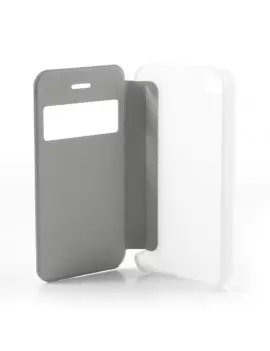 Cover Flip a Portafoglio S-View per iPhone 4 4S Bianco