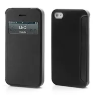 Cover Flip a Portafoglio S-View per Apple iPhone 4 4S (Nero)