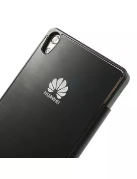 Cover Flip a Portafoglio S-View per Huawei Ascend P6 (Nero)