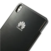Cover Flip a Portafoglio S-View per Huawei Ascend P6 (Nero)
