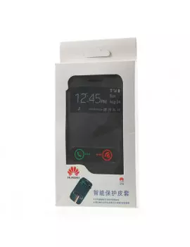 Cover Flip a Portafoglio S-View per Huawei Ascend P6 (Nero)
