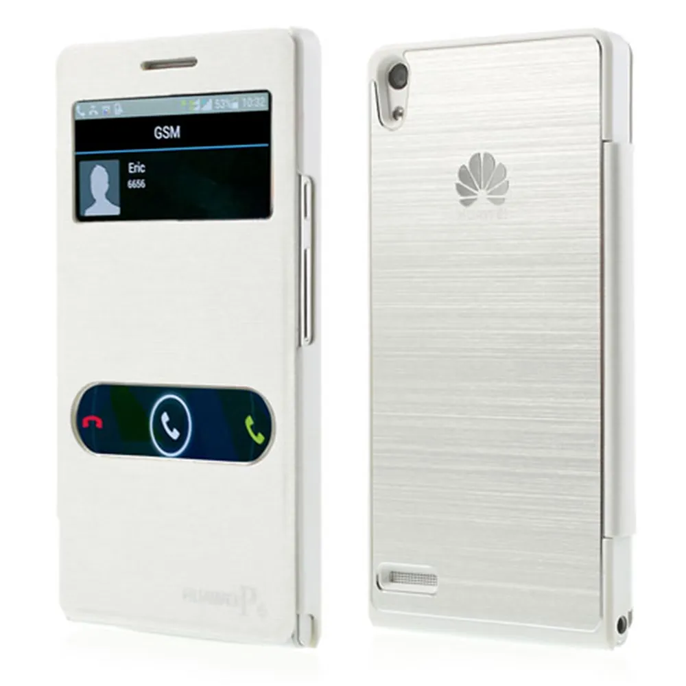 Cover Flip a Portafoglio S-View per Huawei Ascend P6 (Bianco) Cover Flip a Portafoglio S-View per Huawei Ascend P6 (Bianco)