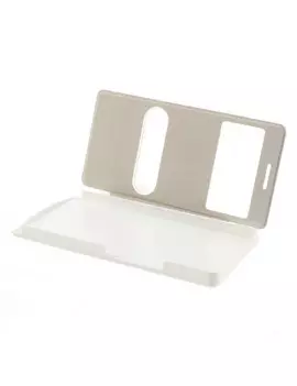 Cover Flip a Portafoglio S-View Huawei Ascend P6 Bianco