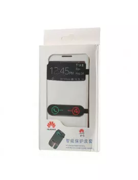 Cover Flip a Portafoglio S-View Huawei Ascend P6 Bianco