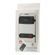 Cover Flip a Portafoglio S-View per Huawei Ascend P6 (Bianco)