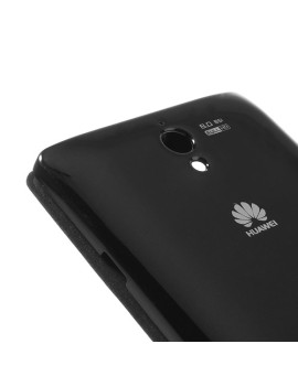 Cover Flip a Portafoglio S-View per Huawei Ascend G700 (Nero)