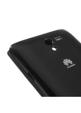 Cover Flip a Portafoglio S-View per Huawei Ascend G700 (Nero)