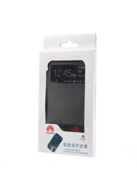 Cover Flip a Portafoglio S-View per Huawei Ascend G700 (Nero)
