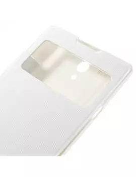 Cover Flip a Portafoglio S-View per Huawei Ascend G700 (Bianco)