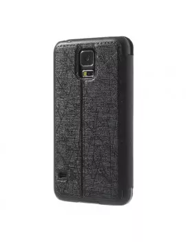 Cover Flip a Portafoglio S-View Orizzontale per Samsung Galaxy S5 G900 Nero