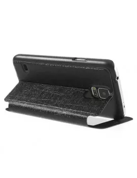 Cover Flip a Portafoglio S-View Orizzontale per Samsung Galaxy S5 G900 Nero