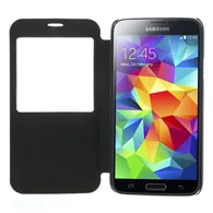 Cover Flip a Portafoglio S-View per Samsung Galaxy S5 G900 (Nero)