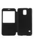Cover Flip a Portafoglio S-View Orizzontale per Samsung Galaxy S5 G900 Nero