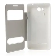Cover Flip a Portafoglio S-View per Huawei Ascend G600 (Bianco)