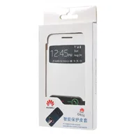 Cover Flip a Portafoglio S-View per Huawei Ascend G600 (Bianco)