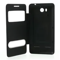 Cover Flip a Portafoglio S-View per Huawei Ascend G600 (Nero)