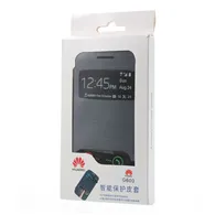 Cover Flip a Portafoglio S-View per Huawei Ascend G600 (Nero)