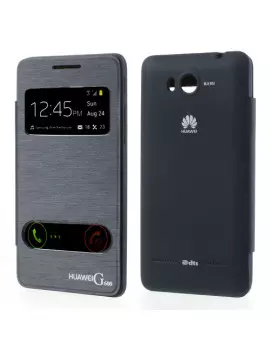 Cover Flip a Portafoglio S-View Huawei Ascend G600 Blu