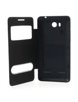 Cover Flip a Portafoglio S-View Huawei Ascend G600 Blu