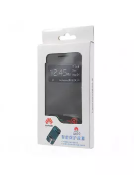 Cover Flip a Portafoglio S-View Huawei Ascend G600 Blu
