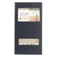 Cover Flip a Portafoglio S-View in Ecopelle per Huawei Ascend G6 3G (Blu)