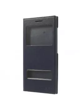 Cover Flip a Portafoglio S-View Ecopelle Huawei Ascend G6 3G Blu